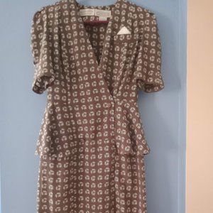 Vintage Liz Roberts Petite Short Sleeve Dress Size 4